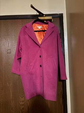 Vintage Coldwater Creek Pink Wool Unique Whimsy Girly Fall Winter Pea Coat/ Jack